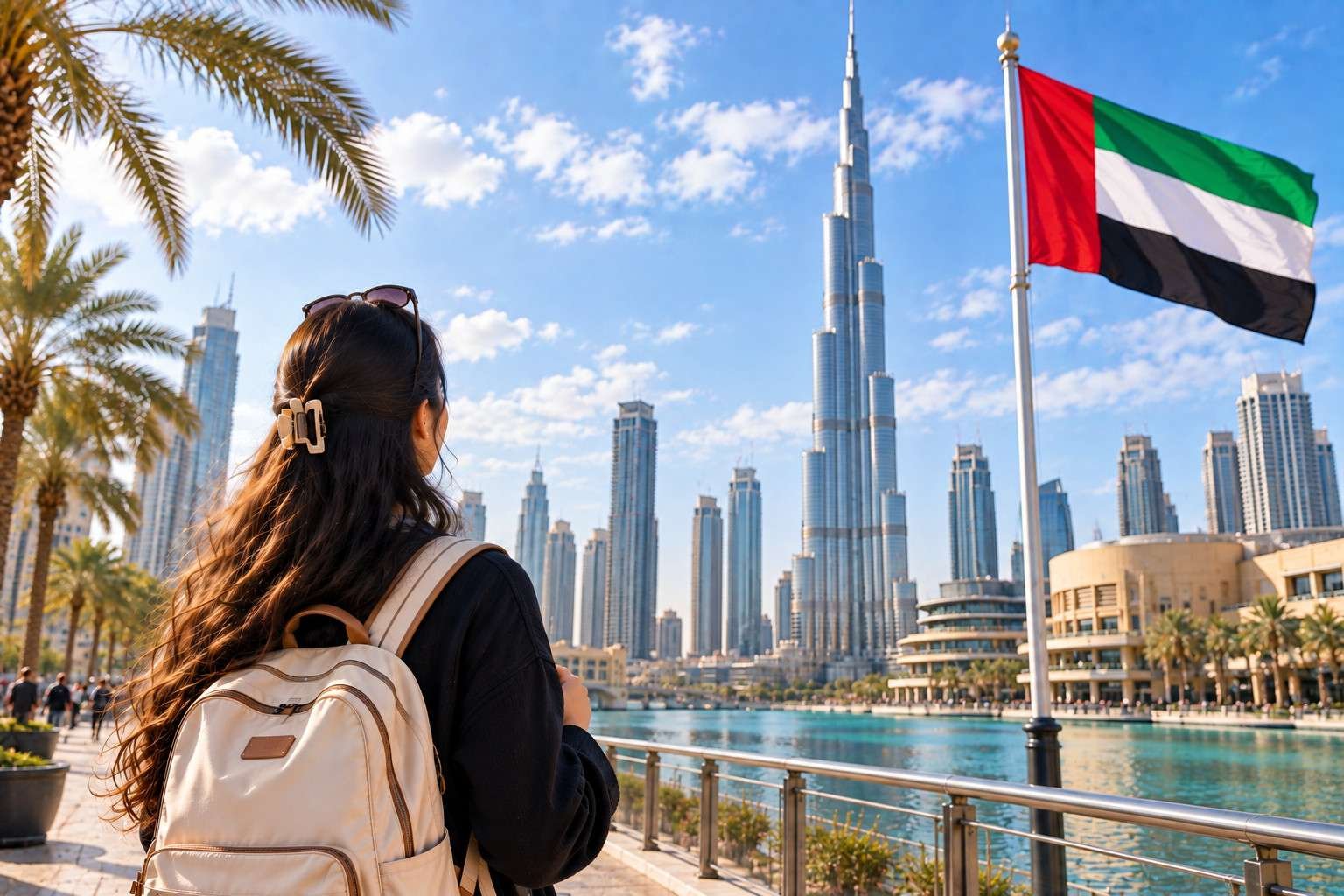 Student looking towards the United Arab Emirates